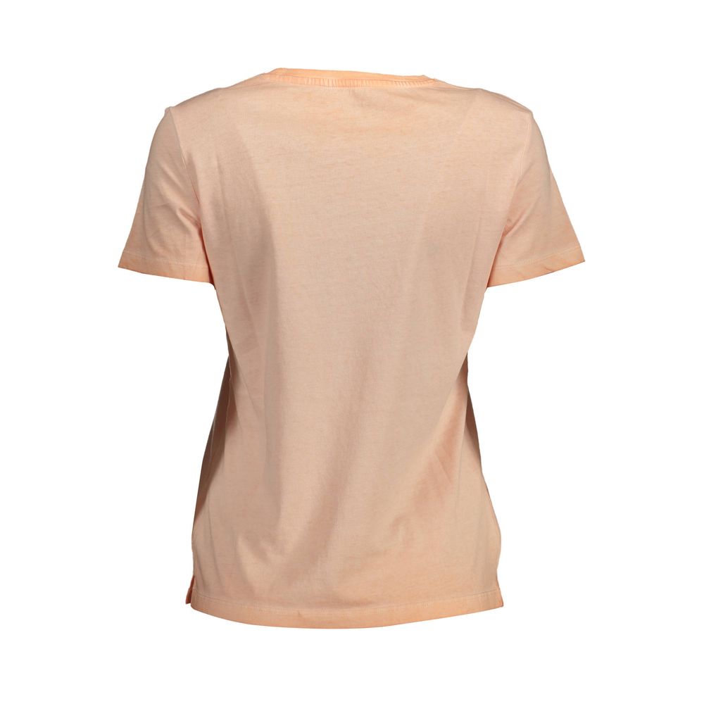 Guess Jeans Pink Cotton Women T-Shirt | Regal Royce
