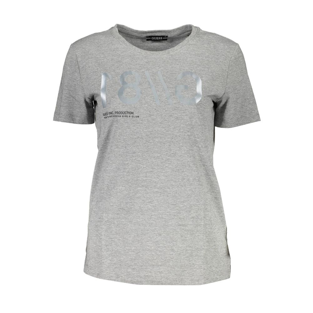 Guess Jeans Gray Cotton Women T-Shirt | Regal Royce