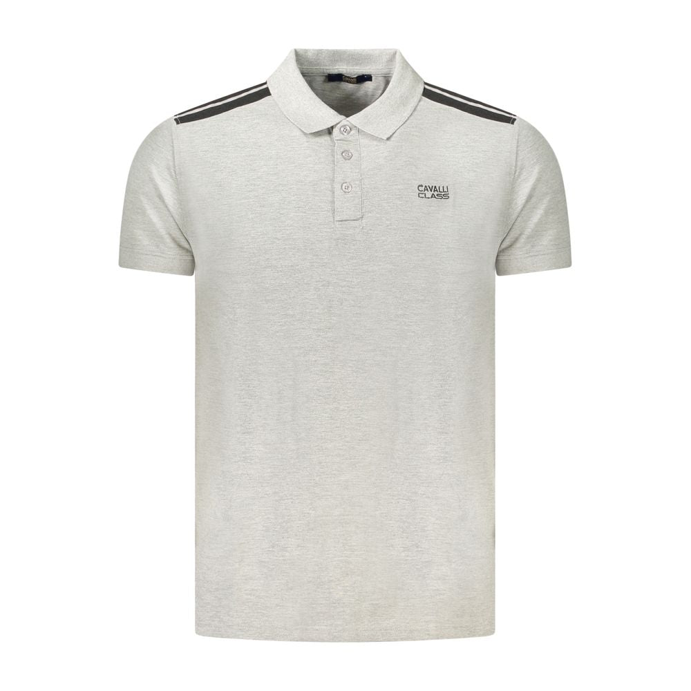 Cavalli Class Grigio Cotton Men's Polo Shirt | Regal Royce