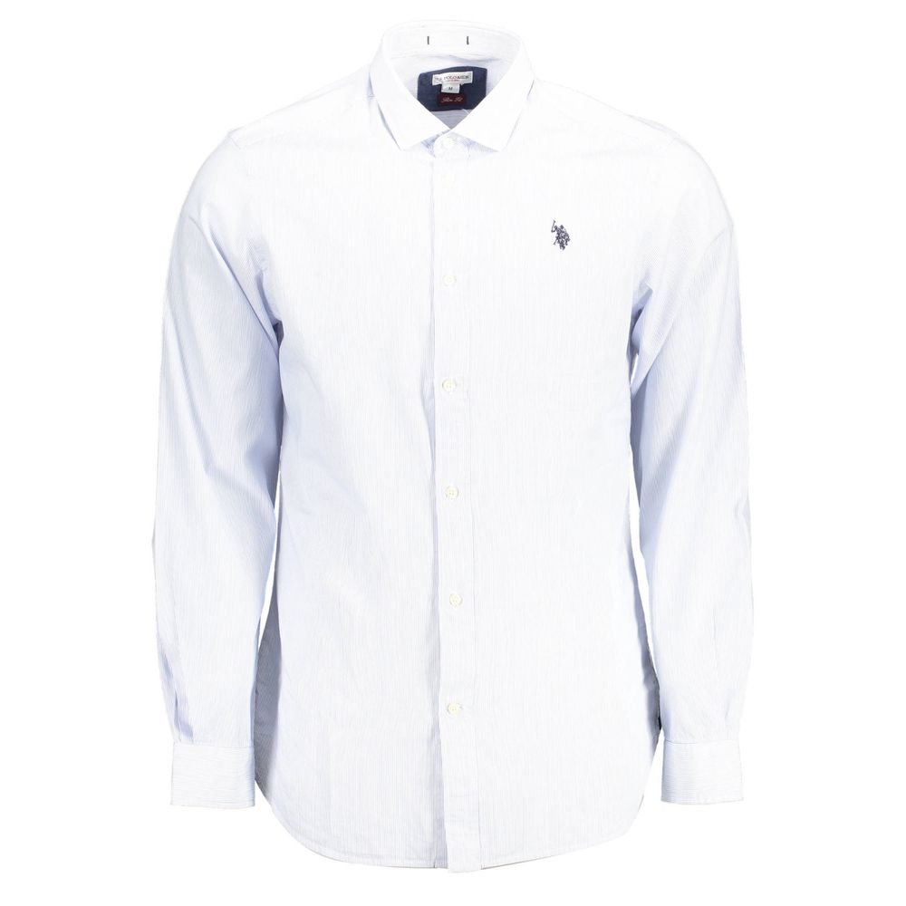 U.S. POLO ASSN. Light Blue Cotton Men Shirt | Regal Royce
