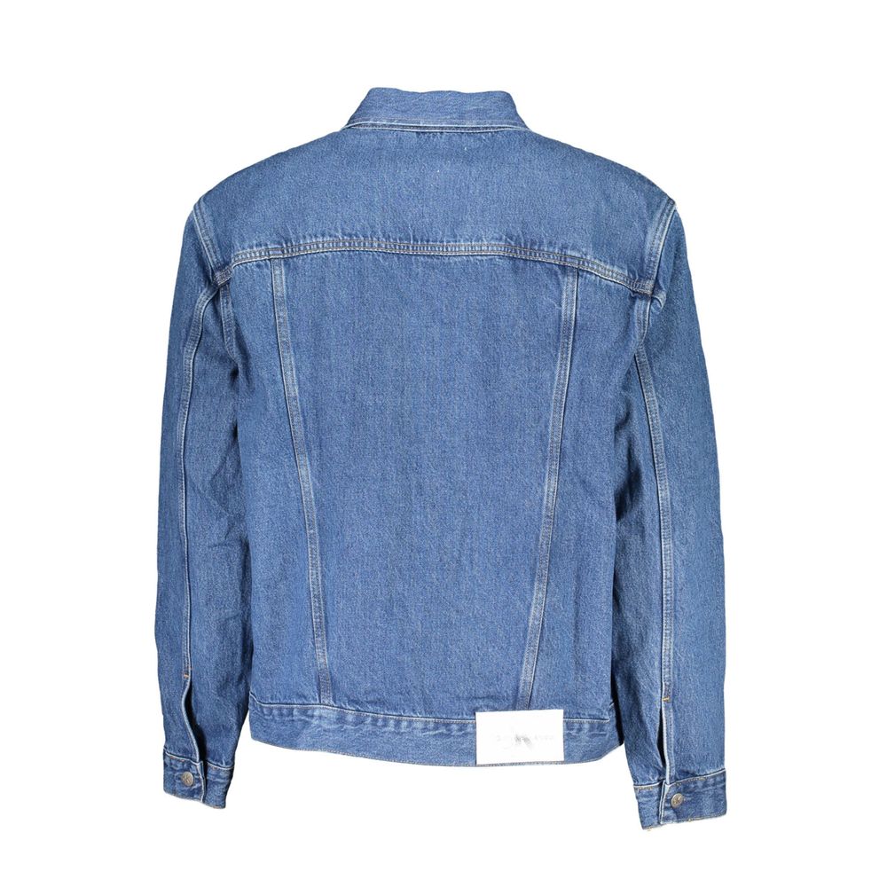 Calvin Klein Blu Cotton Men Jacket | Regal Royce