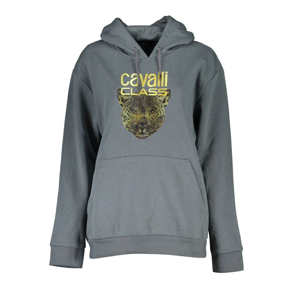 Cavalli Class Grigio Polyester Women Sweatshirt | Regal Royce