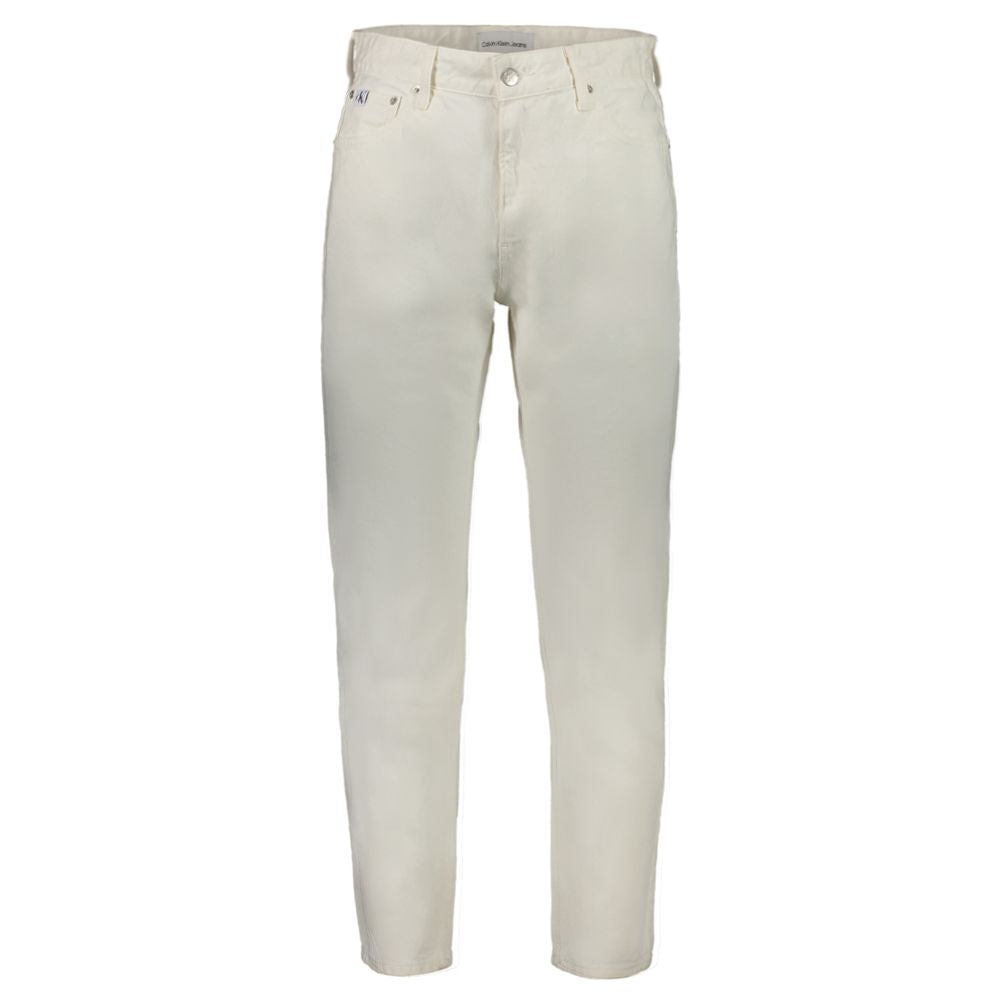 Calvin Klein White Cotton Men Jeans | Regal Royce
