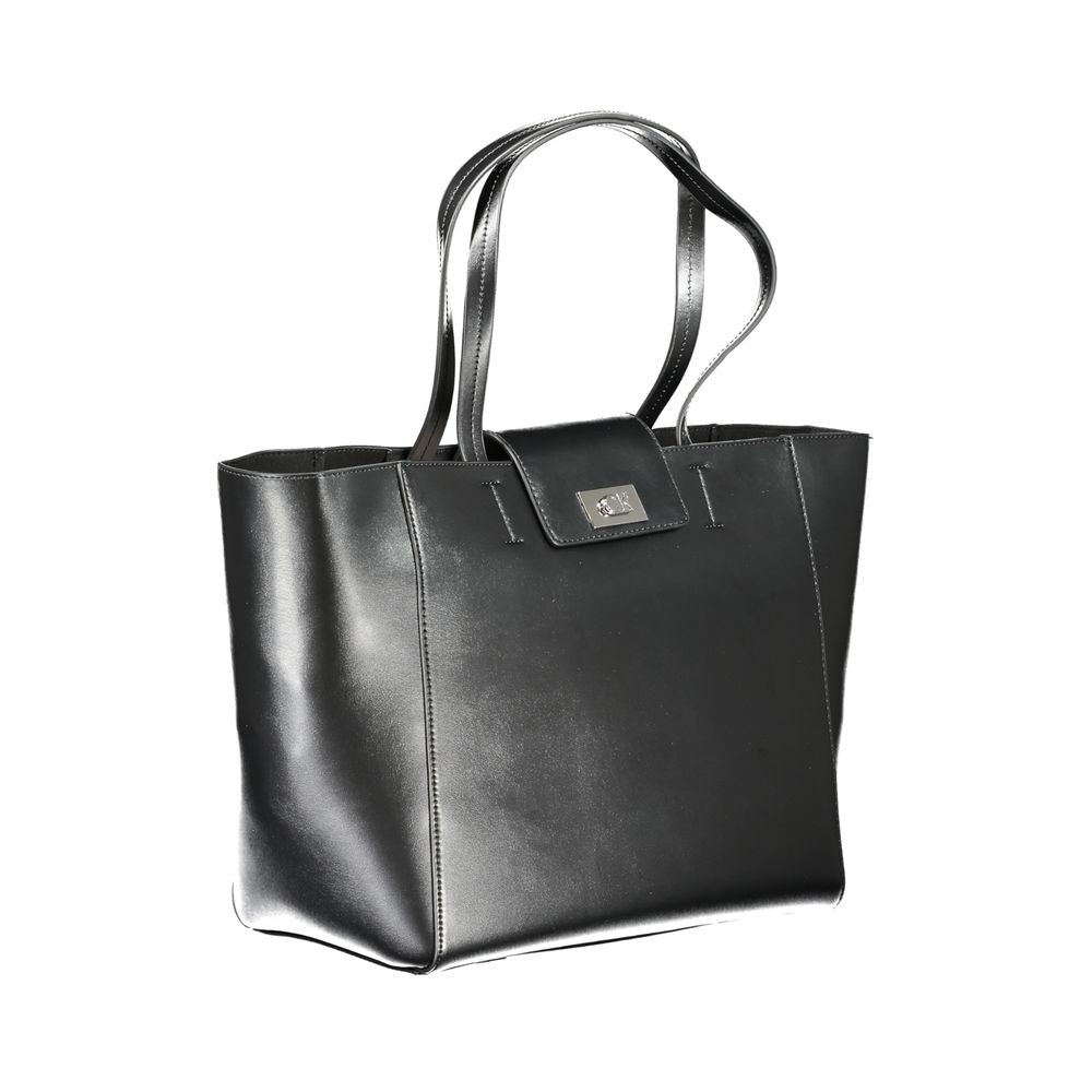 Calvin Klein Black Recycled Polyester Women Handbag | Regal Royce