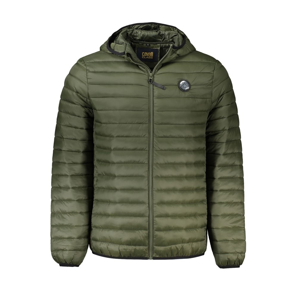 Cavalli Class Green Polyamide Men Jacket | Regal Royce