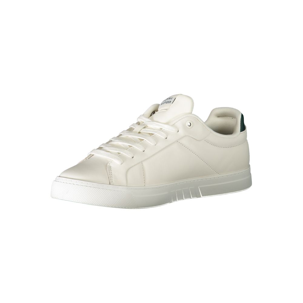 Tommy Hilfiger White Leather Men Sneaker | Regal Royce
