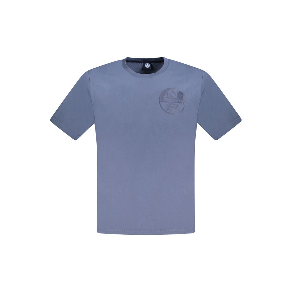 North Sails Blu Cotton Men T-Shirt | Regal Royce