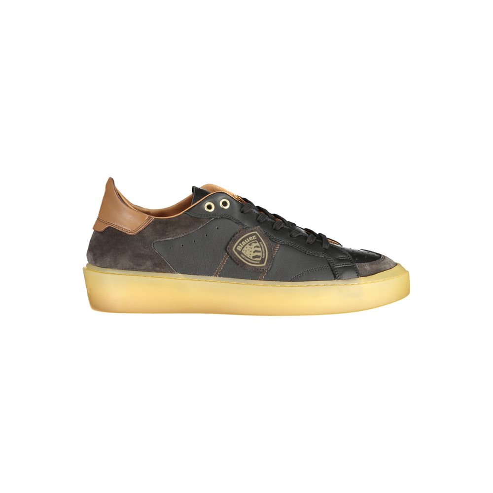 Blauer Nero Leather Men Sneaker | Regal Royce