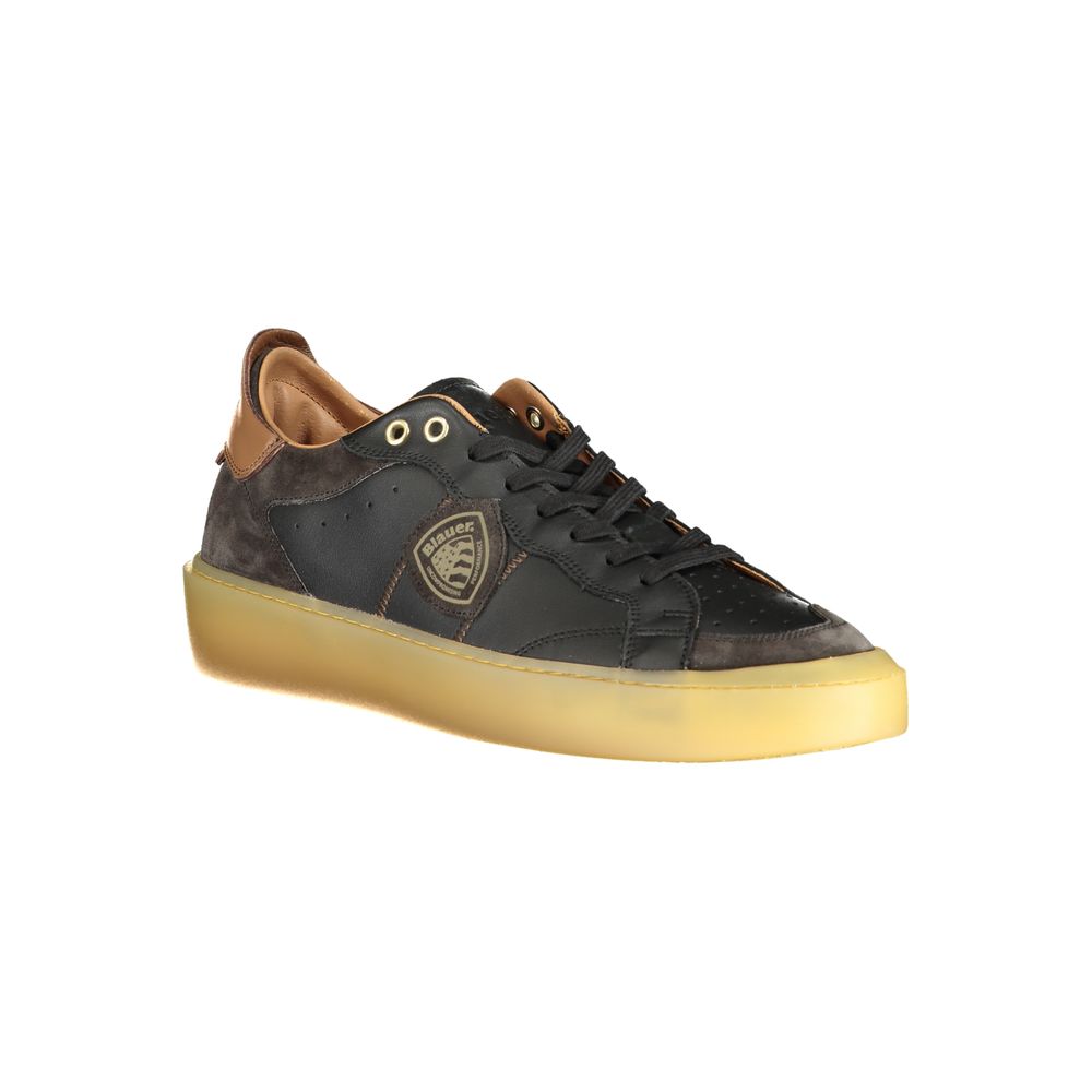 Blauer Nero Leather Men Sneaker | Regal Royce