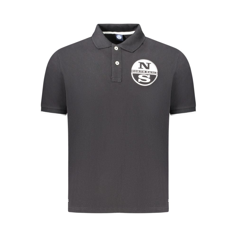 North Sails Black Cotton Men Polo | Regal Royce