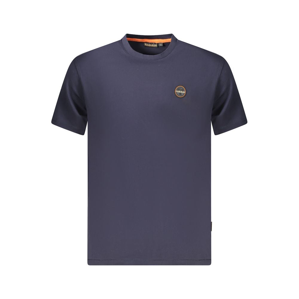 Napapijri Blu Organic Cotton Men T-Shirt | Regal Royce