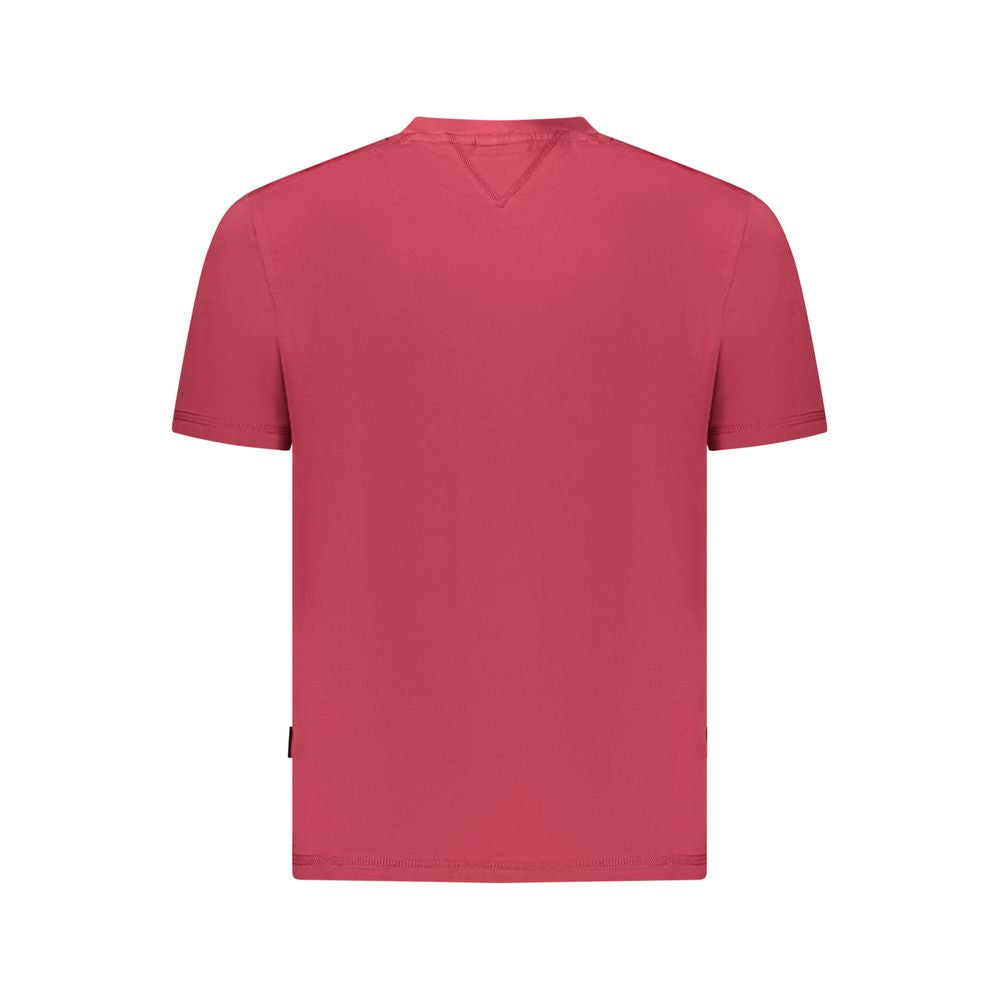 Napapijri Red Cotton Men T-Shirt | Regal Royce