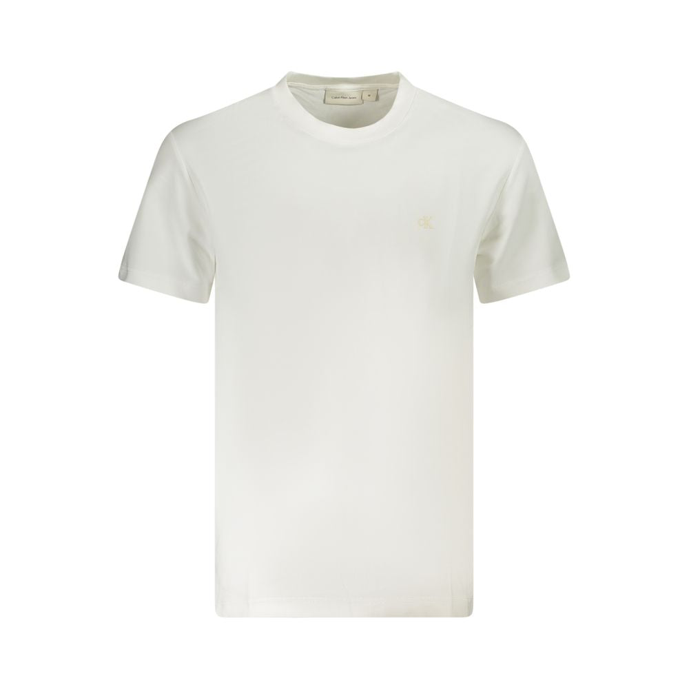 Calvin Klein White Cotton Men T-Shirt | Regal Royce