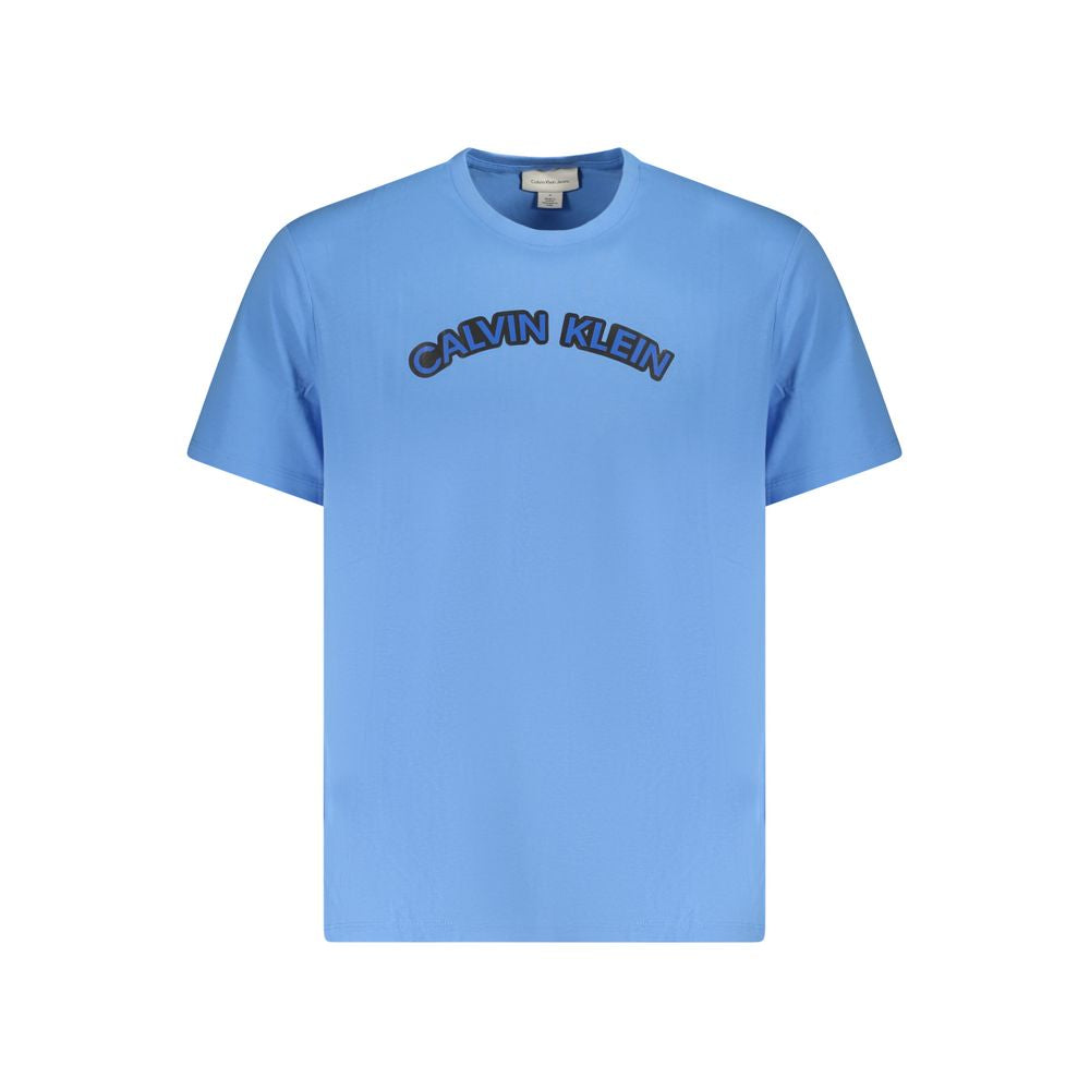 Calvin Klein Light Blue Cotton Men T-Shirt | Regal Royce