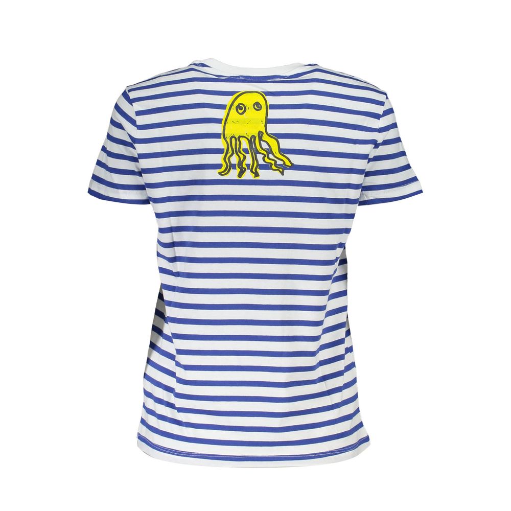 Desigual Blu Cotton Women T-Shirt | Regal Royce