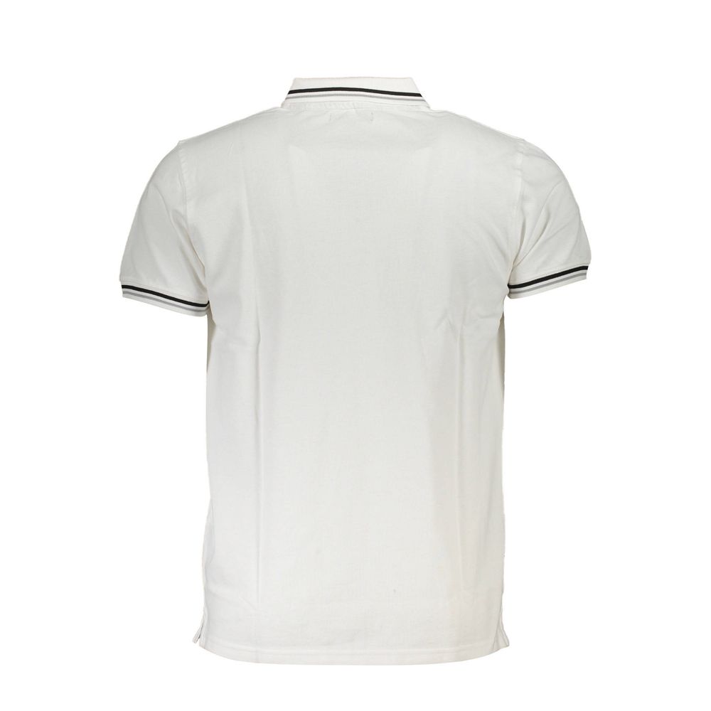 Cavalli Class White Cotton Men Polo Shirt | Regal Royce