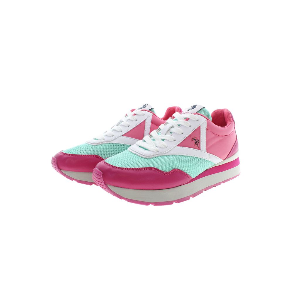 U.S. POLO ASSN. Pink Polyester Women Sneaker | Regal Royce