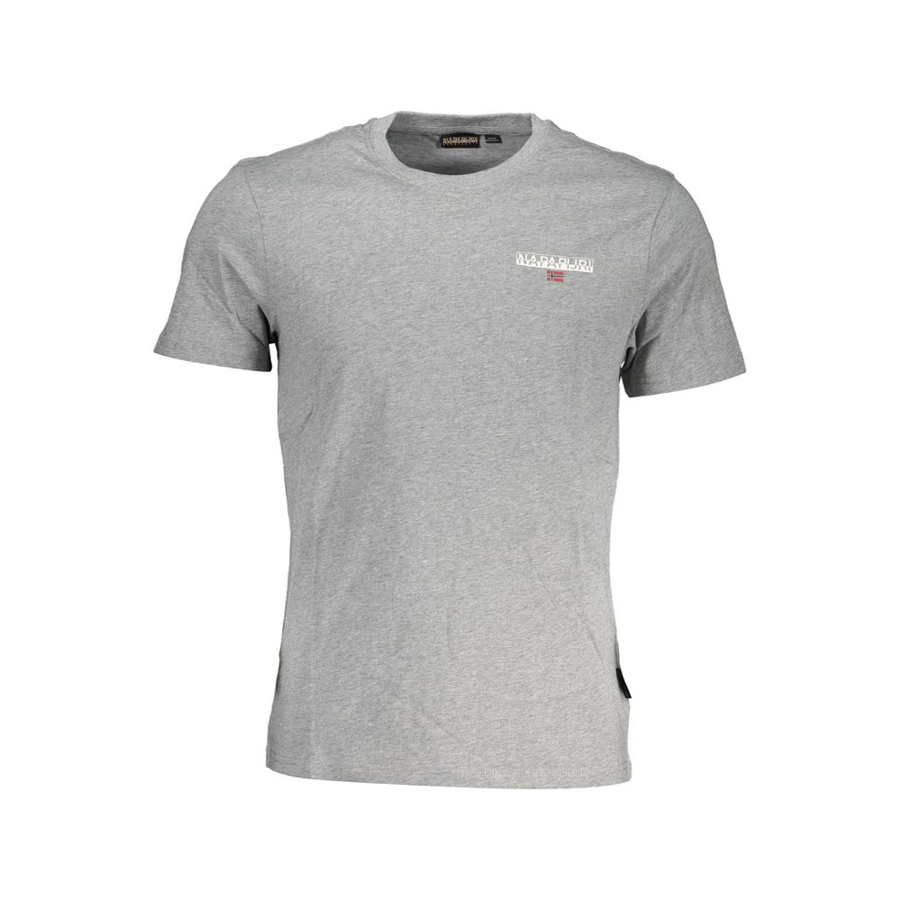 Napapijri Grigio Cotton Mens T-Shirt | Regal Royce