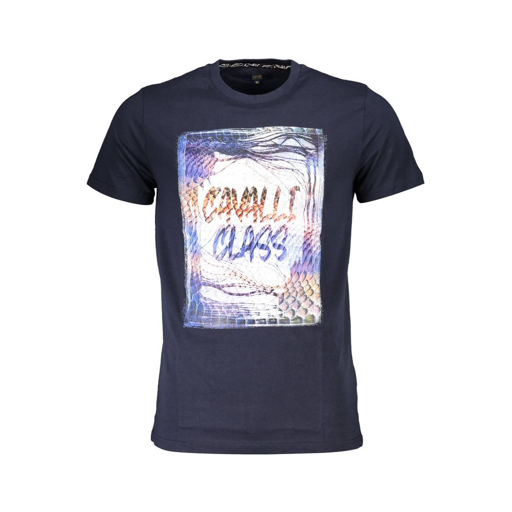 Cavalli Class Blue Cotton Men's T-Shirt | Regal Royce