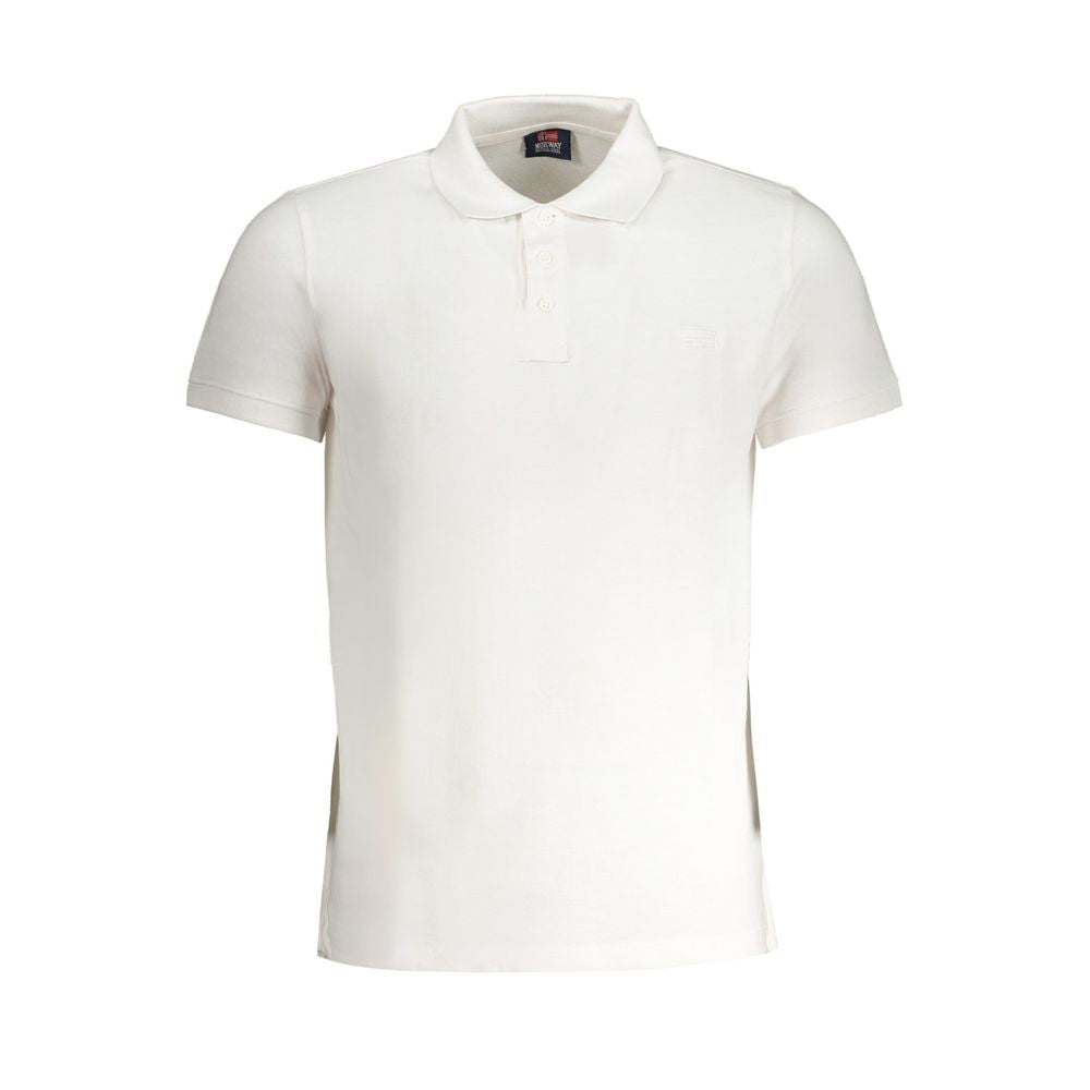 Norway 1963 White Cotton Men Polo Shirt | Regal Royce