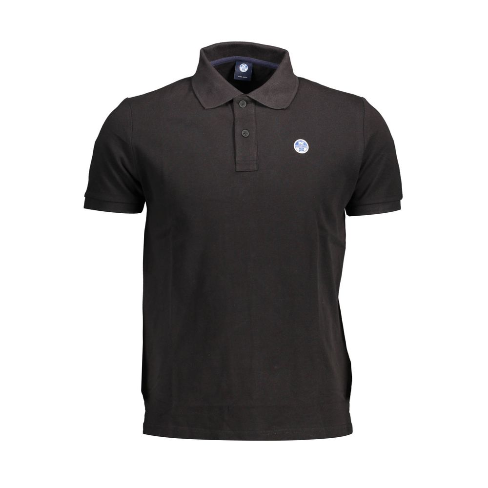 North Sails Black Cotton Men Polo Shirt | Regal Royce