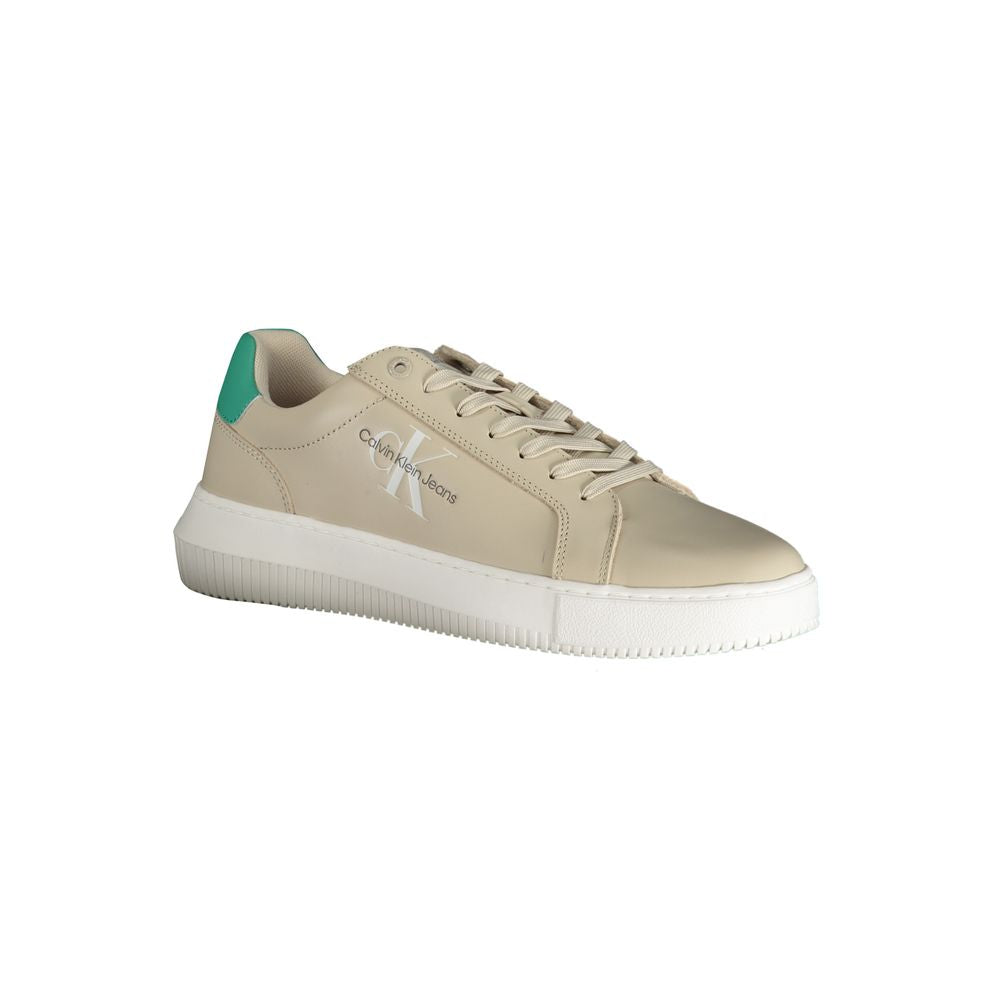 Calvin Klein Beige Leather Men's Sneaker | Regal Royce