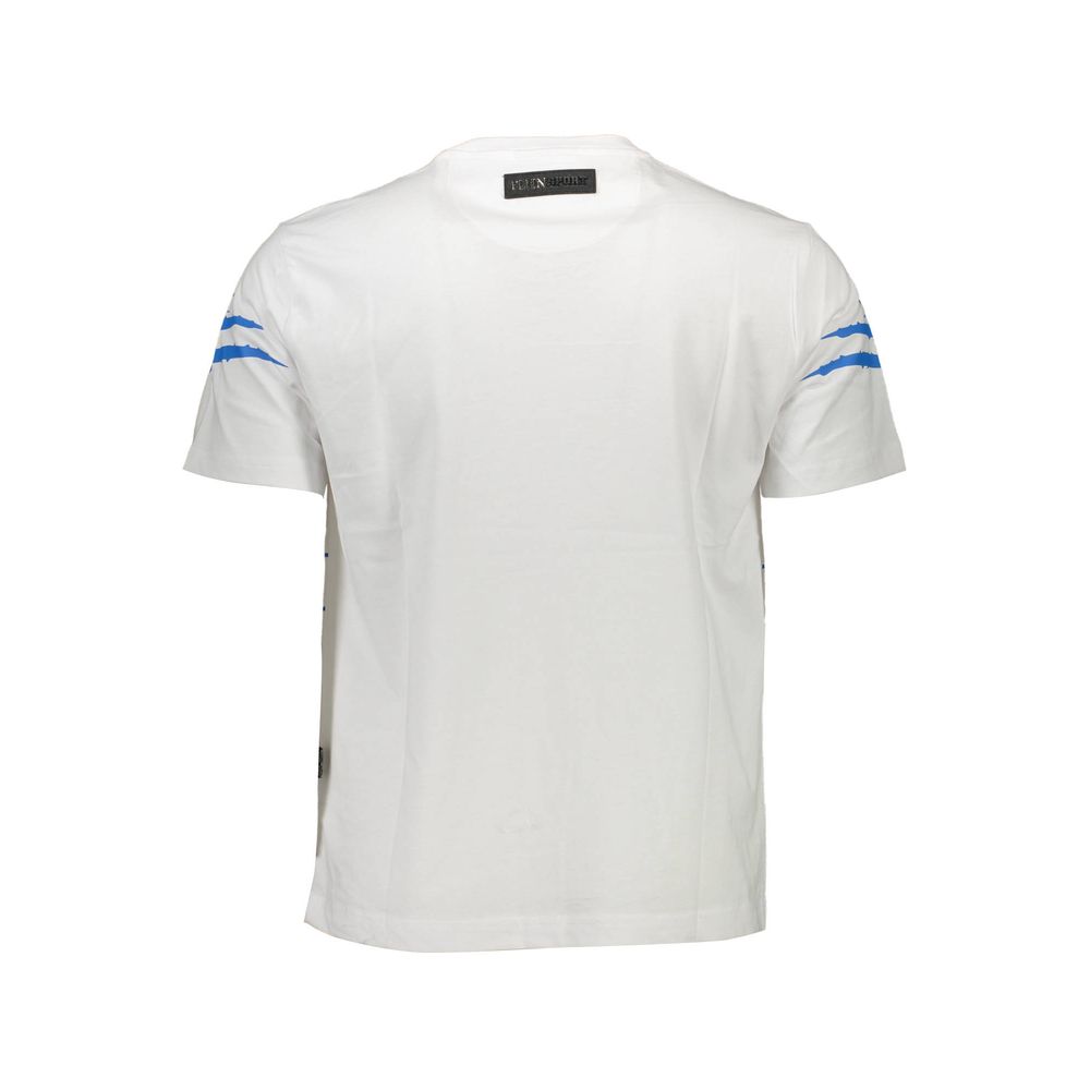 Plein Sport White Cotton Men's T-Shirt | Regal Royce