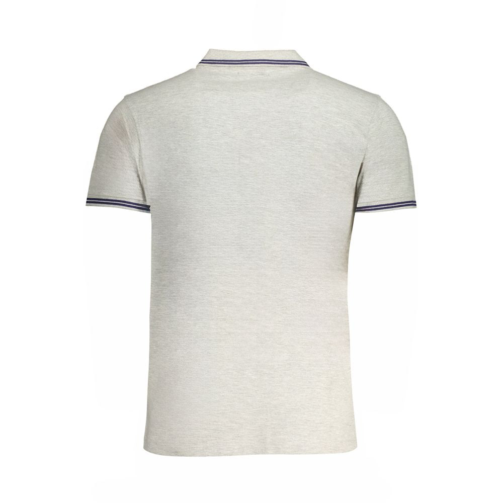 Cavalli Class Grigio Cotton Men Polo Shirt | Regal Royce