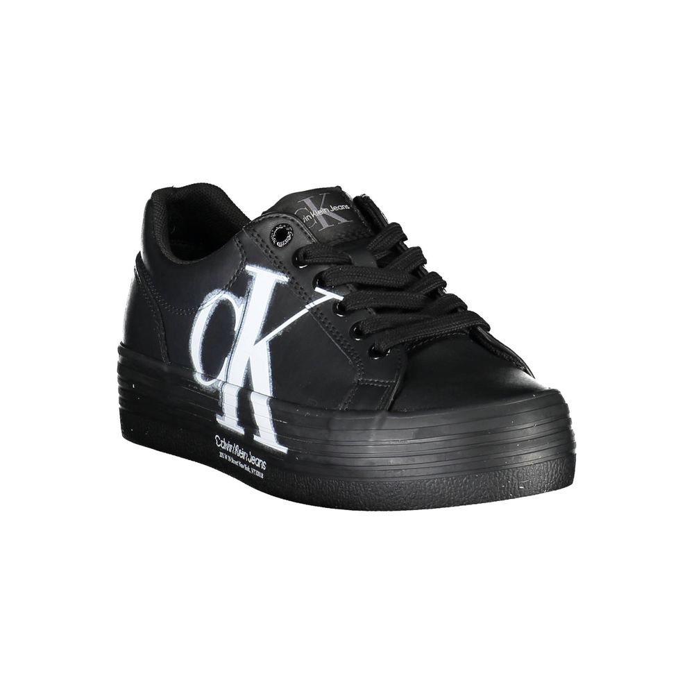 Calvin Klein Black Leather Women Sneaker | Regal Royce