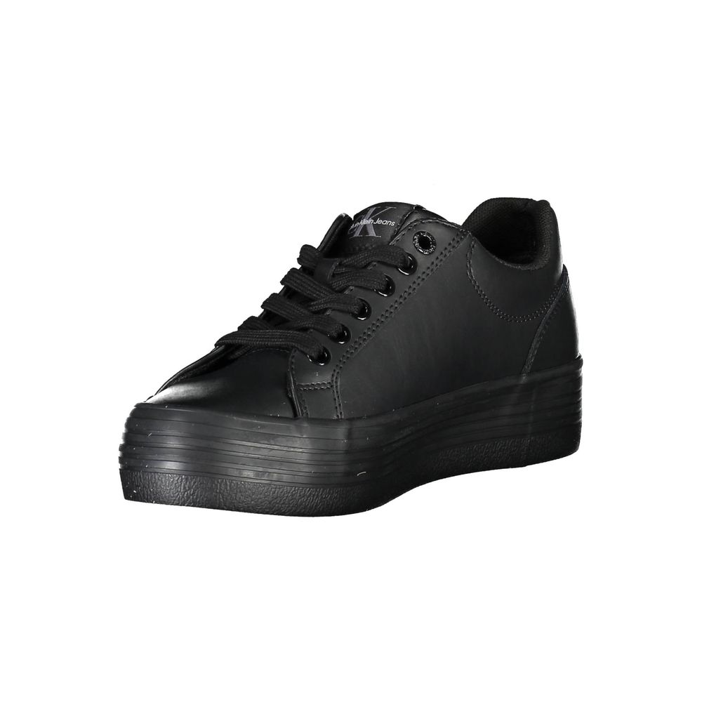 Calvin Klein Black Leather Women Sneaker | Regal Royce