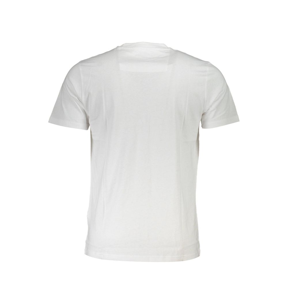 Cavalli Class Bianco Cotton Men T-Shirt | Regal Royce
