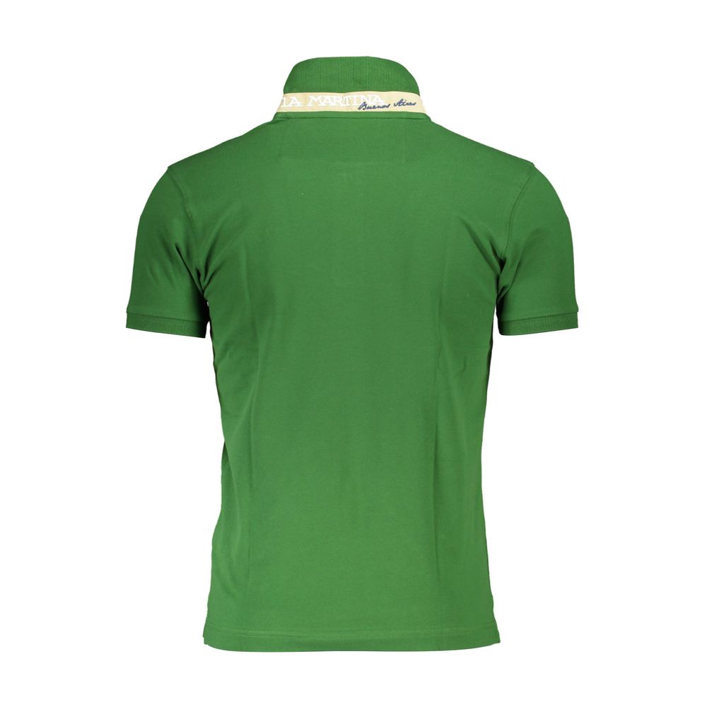 La Martina Verde Cotton Men Polo | Regal Royce