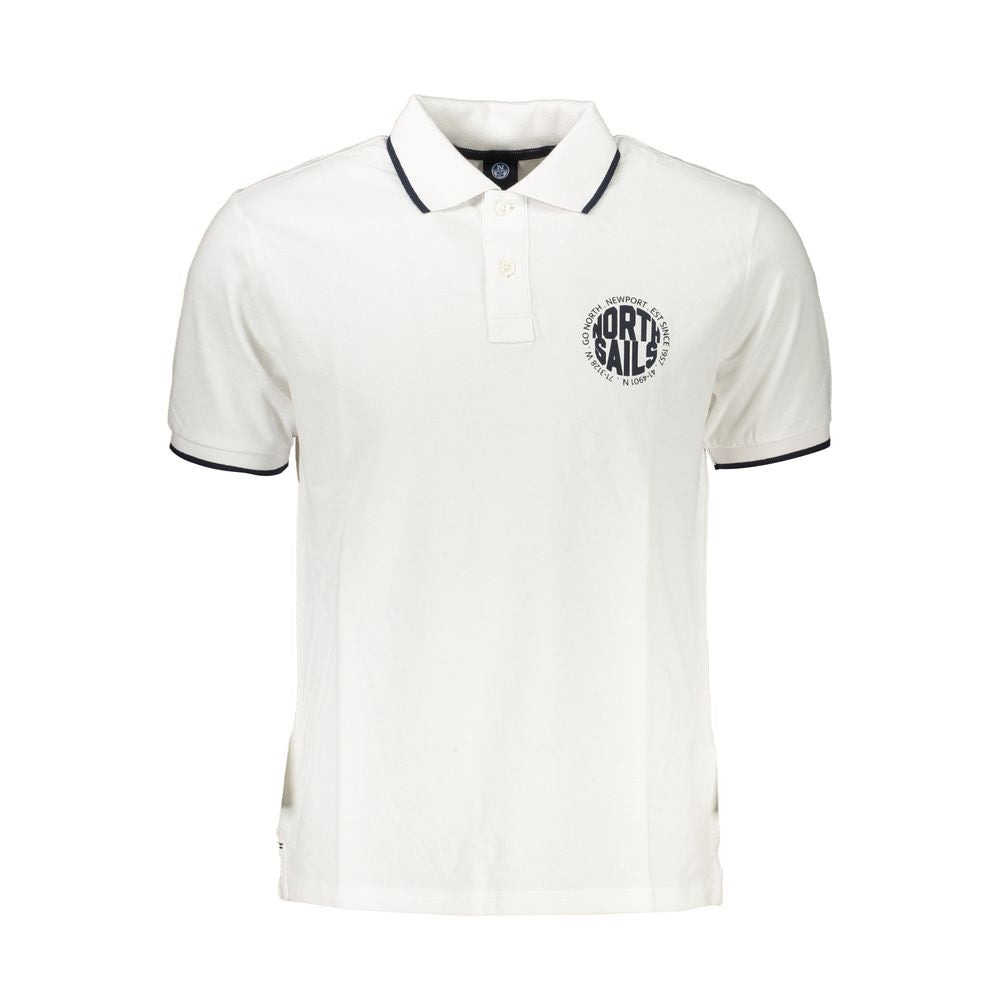 North Sails White Cotton Men Polo | Regal Royce