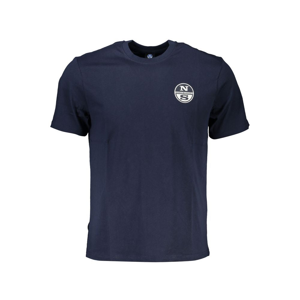 North Sails Blu Cotton Men T-Shirt | Regal Royce