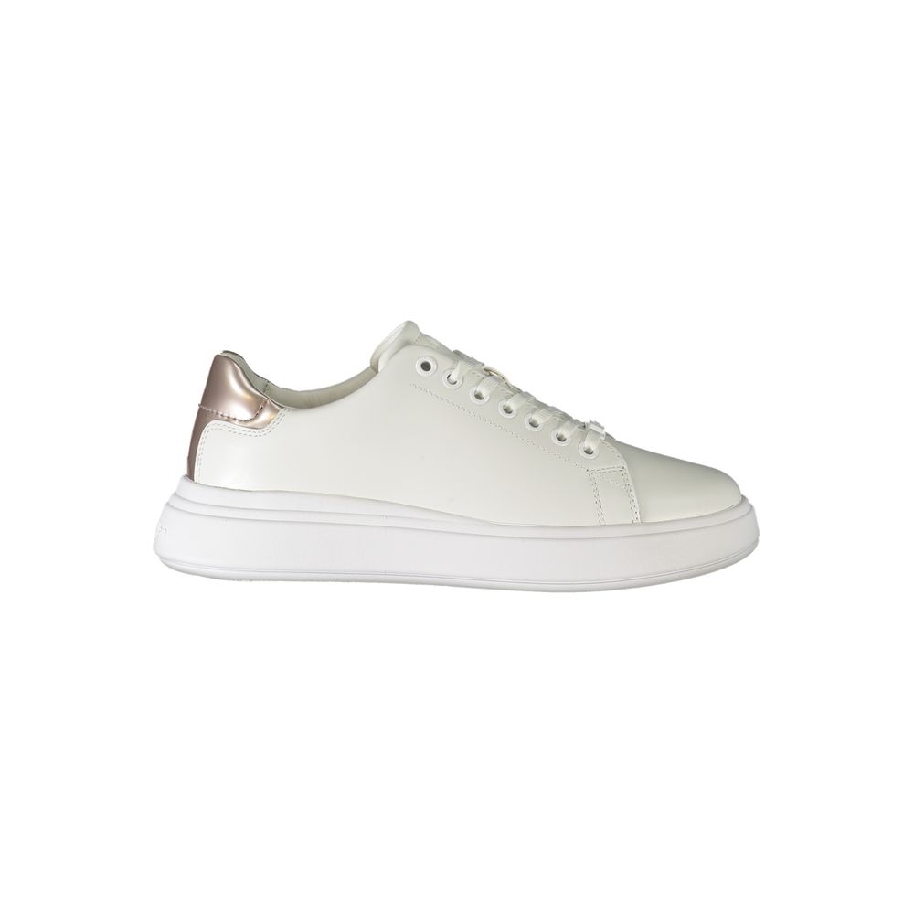 Calvin Klein White Leather Women Sneaker | Regal Royce