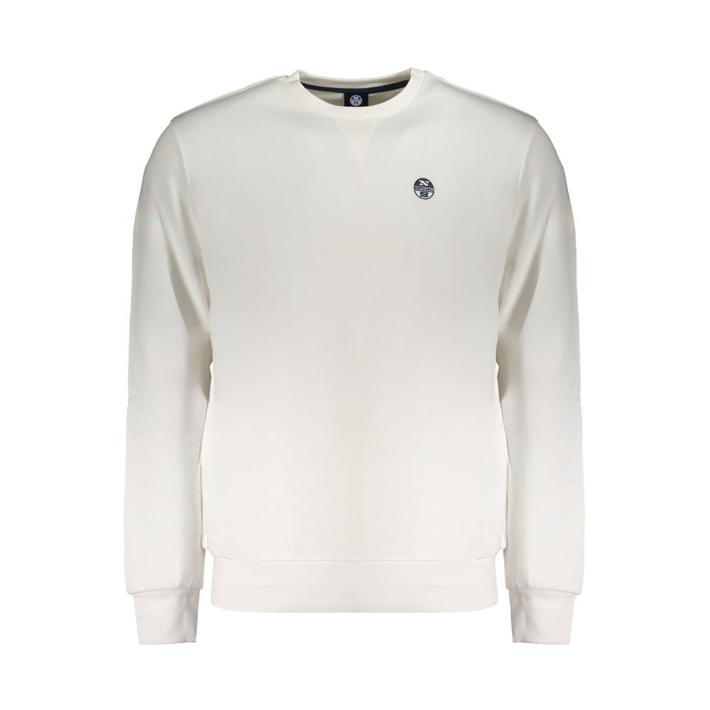 North Sails White Cotton Men Sweatshirt | Regal Royce