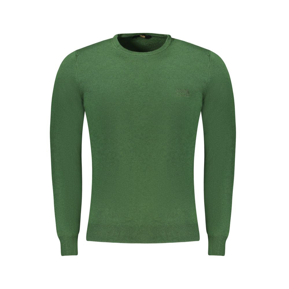 Cavalli Class Verde Viscose Men Sweater | Regal Royce