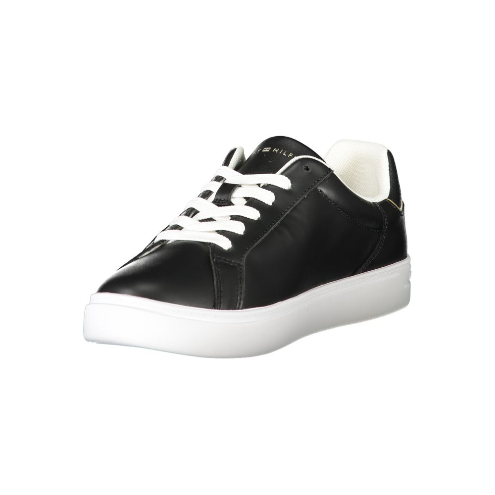 Tommy Hilfiger Black Leather Women Sneaker | Regal Royce