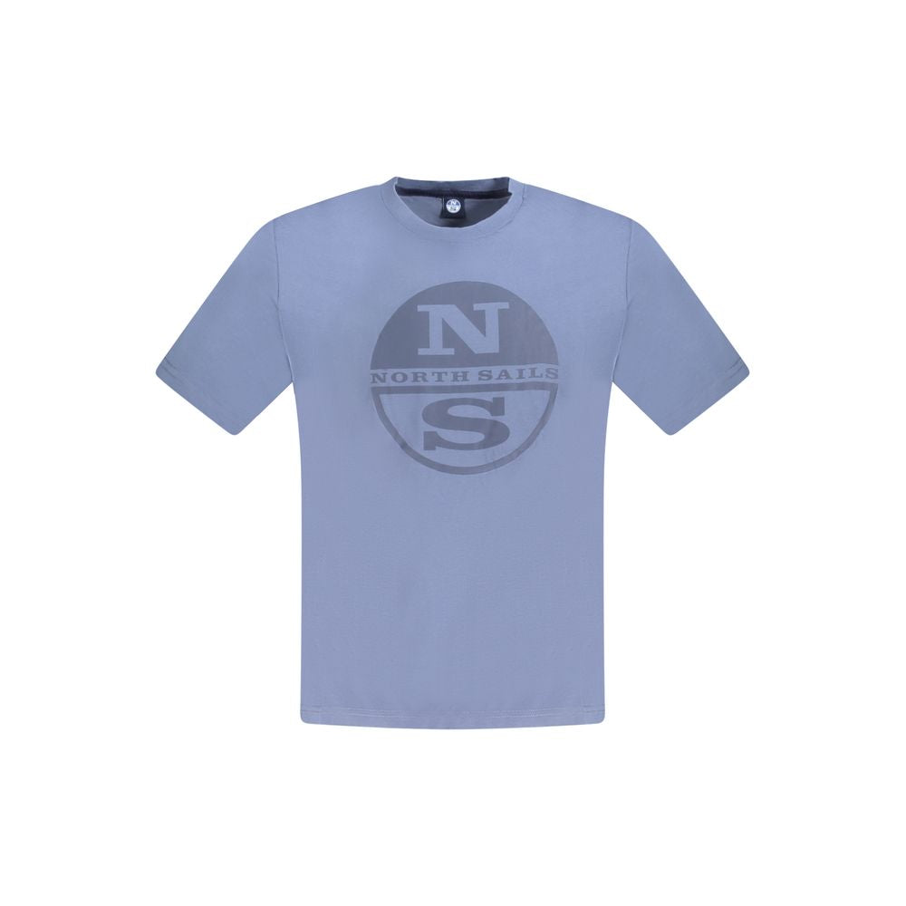North Sails Blue Cotton Men T-Shirt | Regal Royce