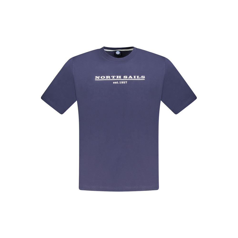 North Sails Blue Cotton Men T-Shirt | Regal Royce