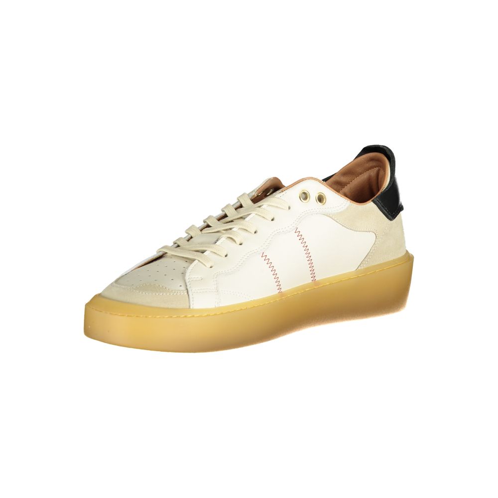 Blauer White Leather Men Sneaker | Regal Royce