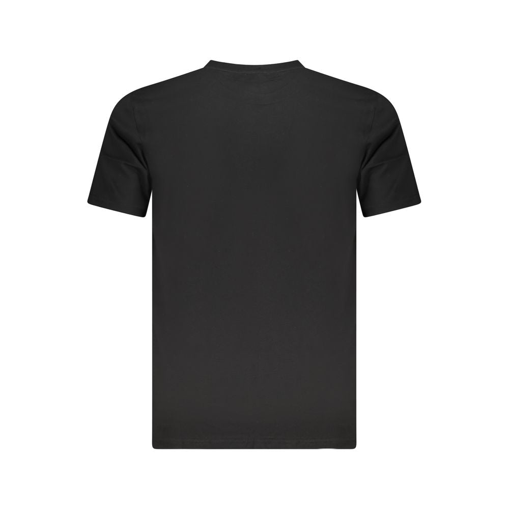 Cavalli Class Black Cotton Men T-Shirt | Regal Royce