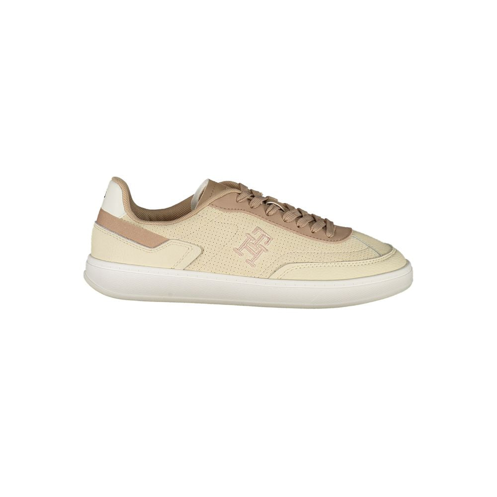 Tommy Hilfiger Beige Polyurethane Women Sneaker | Regal Royce