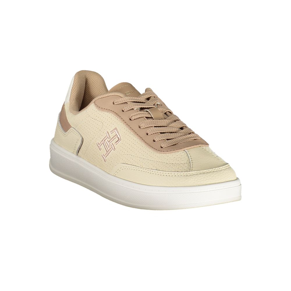 Tommy Hilfiger Beige Polyurethane Women Sneaker | Regal Royce