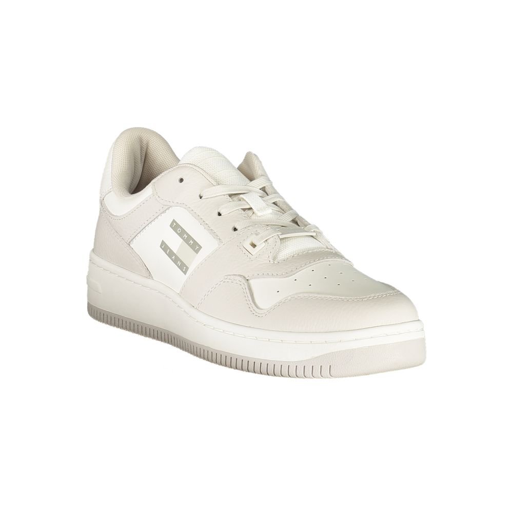 Tommy Hilfiger White Leather Men Sneaker | Regal Royce