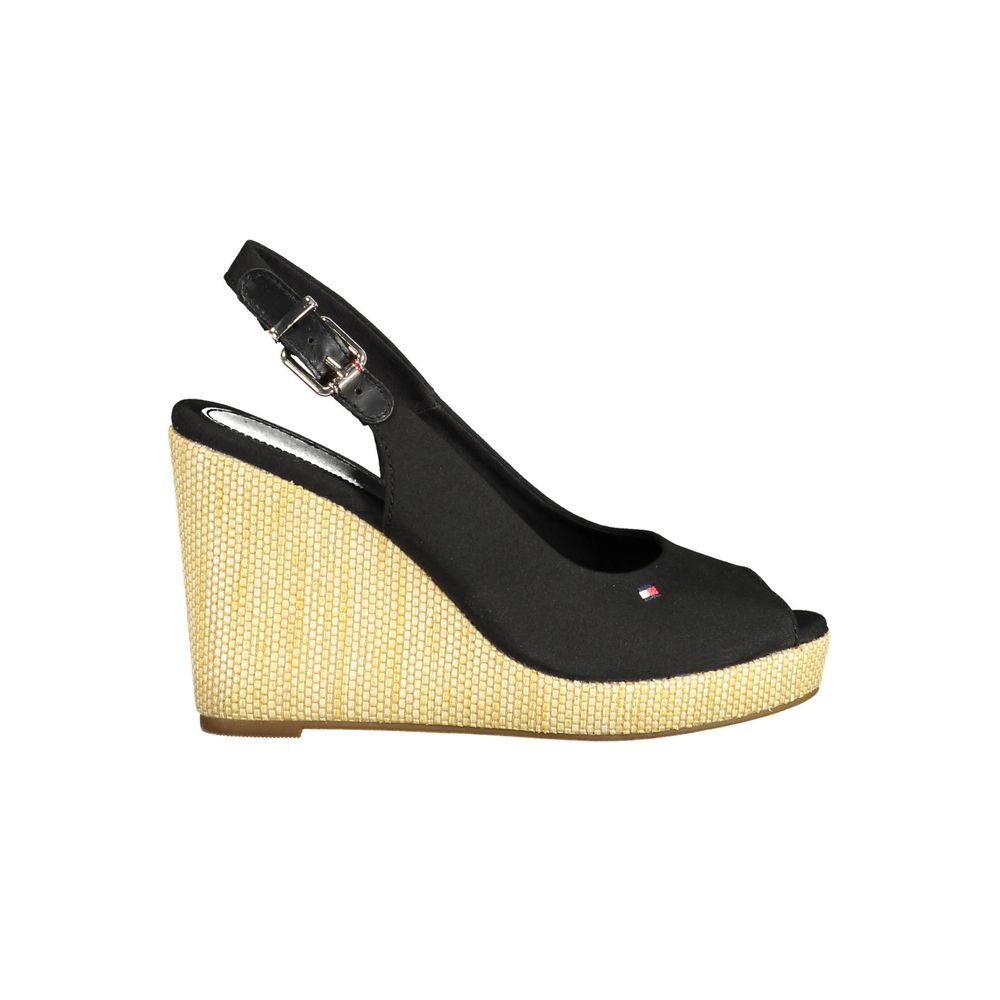 Tommy Hilfiger Black Polyester Women Sandal | Regal Royce