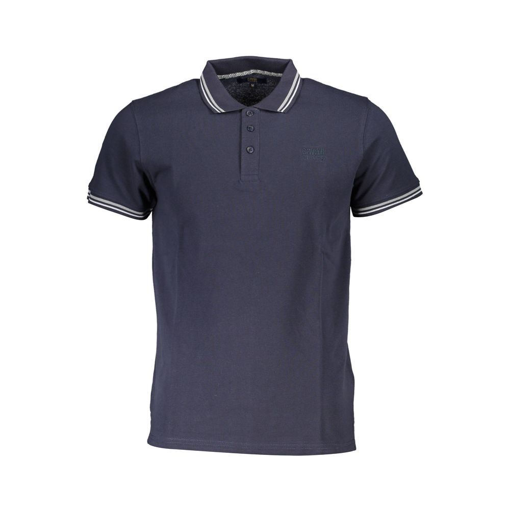 Cavalli Class Blu Cotton Men Polo | Regal Royce