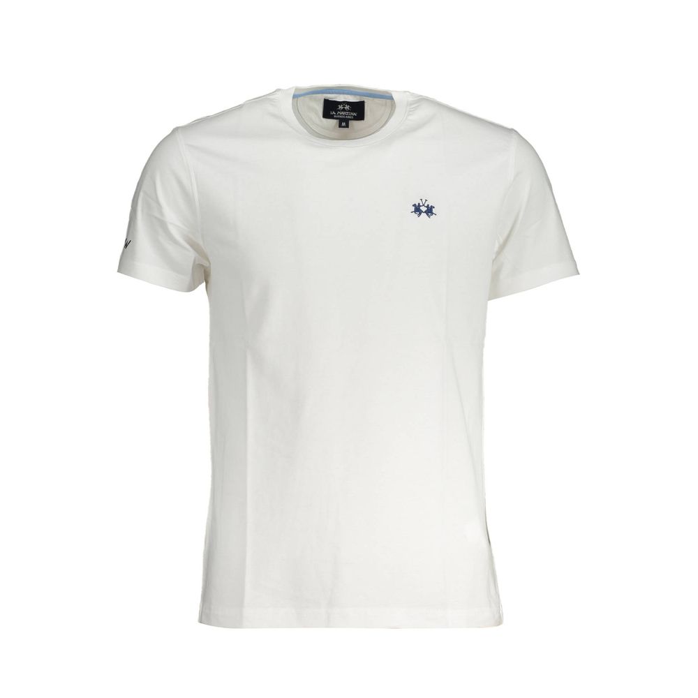 La Martina Bianco Cotton Men T-Shirt | Regal Royce