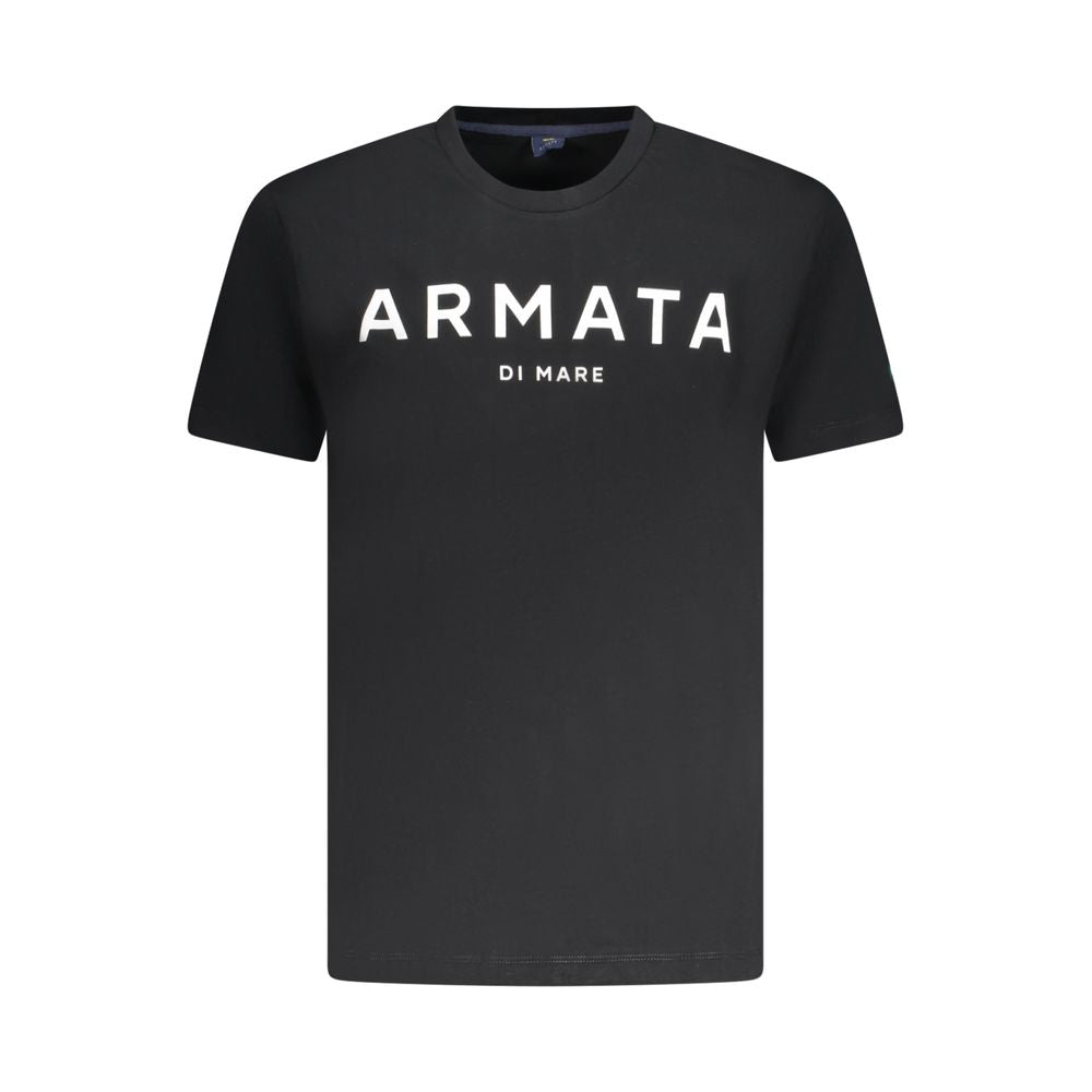Armata Di Mare Black Cotton Men's T-Shirt | Regal Royce