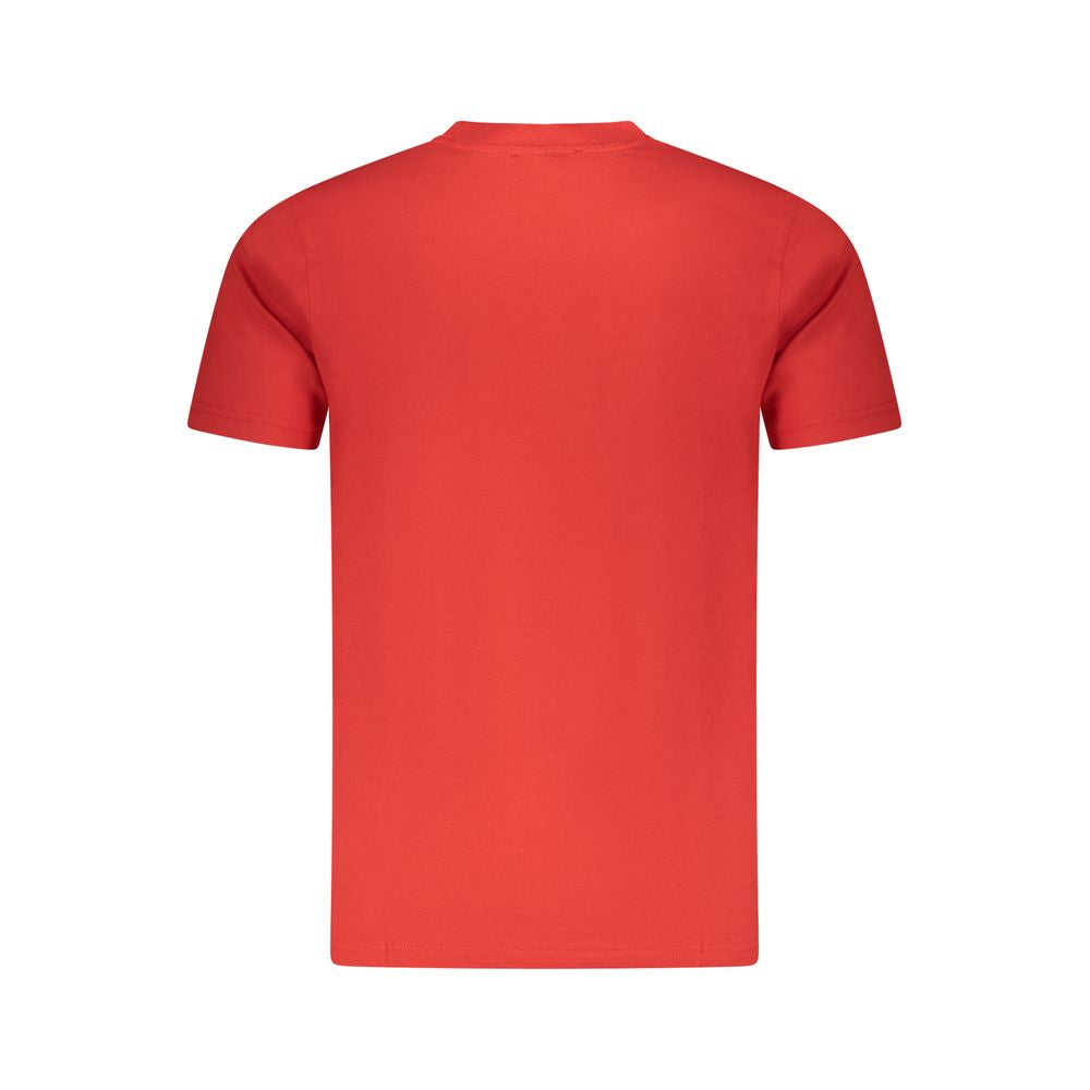 Cavalli Class Red Cotton Men T-Shirt | Regal Royce